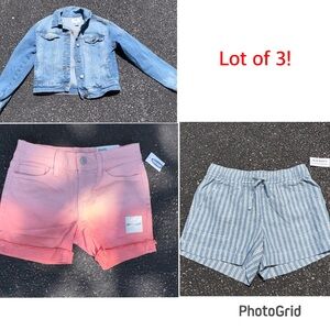 Lot of 3 | Girls | Old Navy | BNWT Items. Jean Jacket M(8) | Both Shorts M(8)